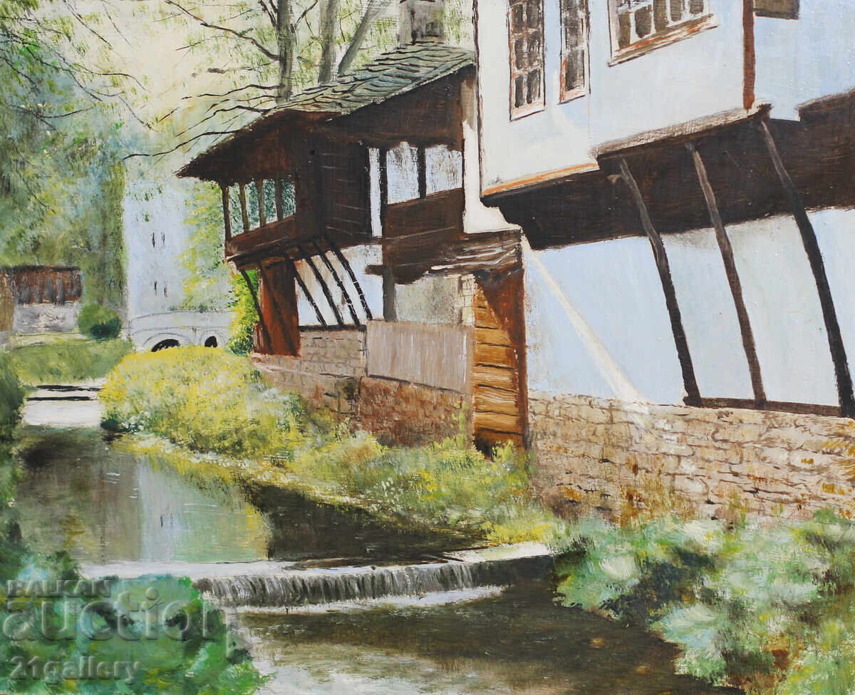 Miron Manliherov/ oil paints, ''Landscape from Tryavna''1999 Miron Manliherov/ oil paints, ''Landscape from Tryavna''1999