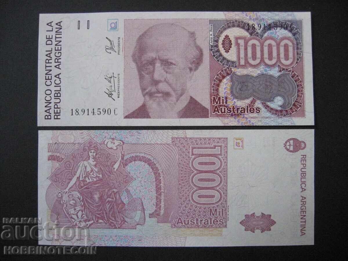 АРЖЕНТИНА ARGENTINA 1000 - 1 000 issue 1988 1990 НОВА UNC АРЖЕНТИНА ARGENTINA 1000 - 1 000 issue 1988 1990 НОВА UNC