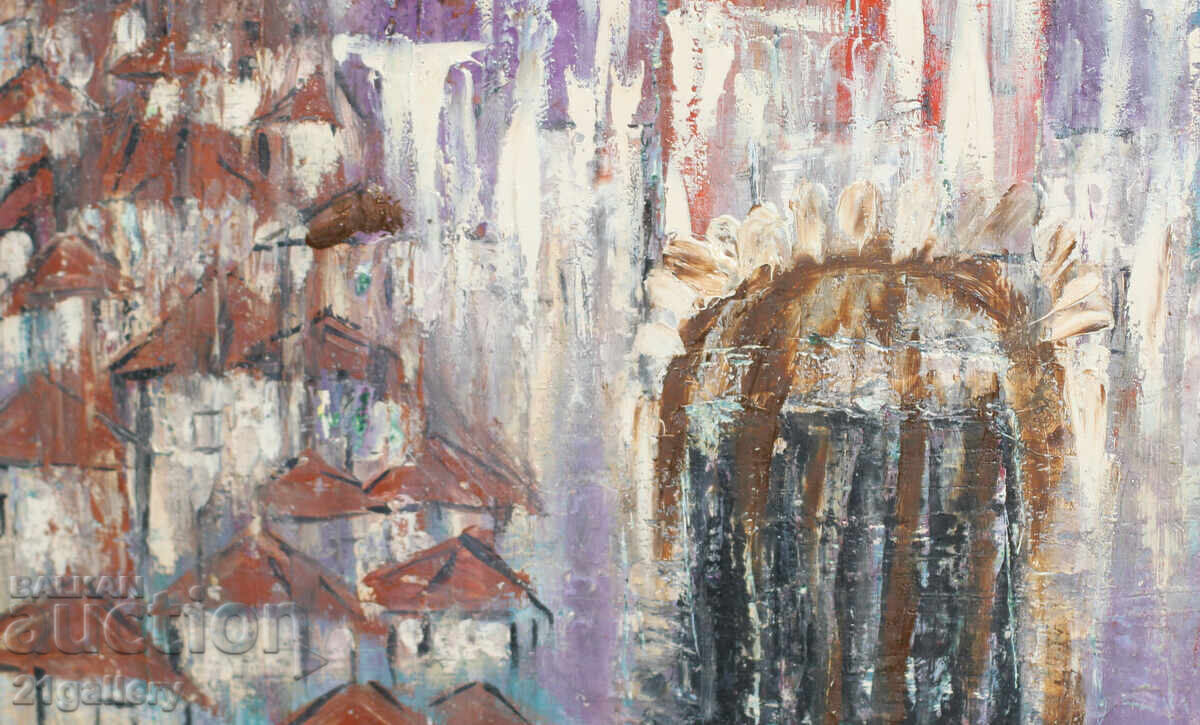 Auction  Abstract composition, oil paints