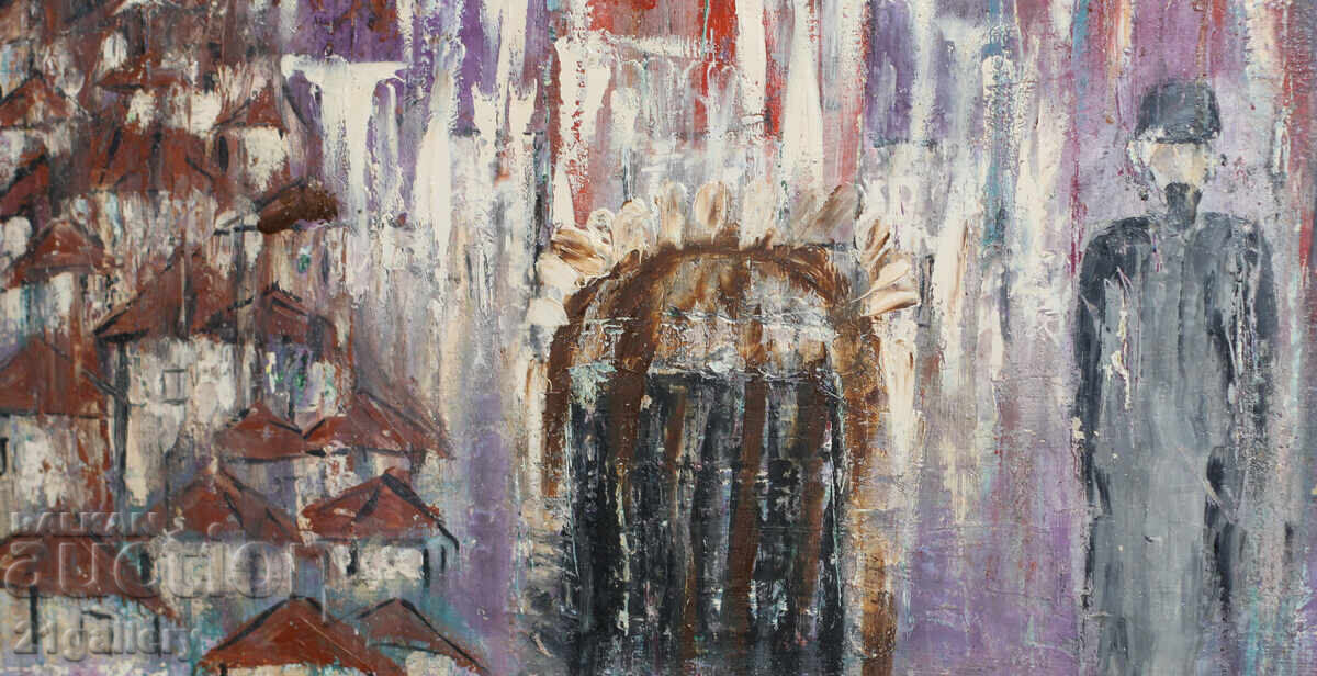 Abstract composition, oil paints - 6