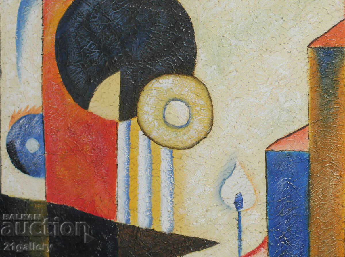 Abstract landscape, oil paints - 5