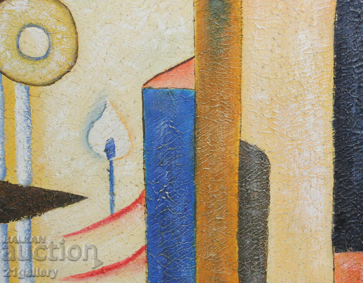 Abstract landscape, oil paints - 7