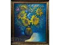 Still life with flowers oil painting