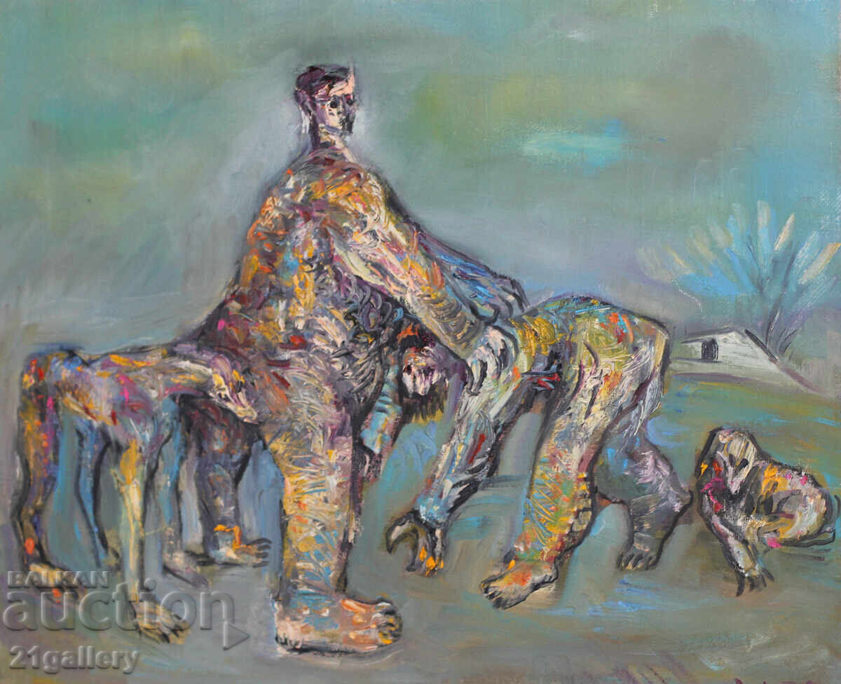 Contemporary painting abstract portrait, oil paints with price 400.00 BGN | € 204.52 Contemporary painting abstract portrait, oil paints with price 400.00 BGN | € 204.52