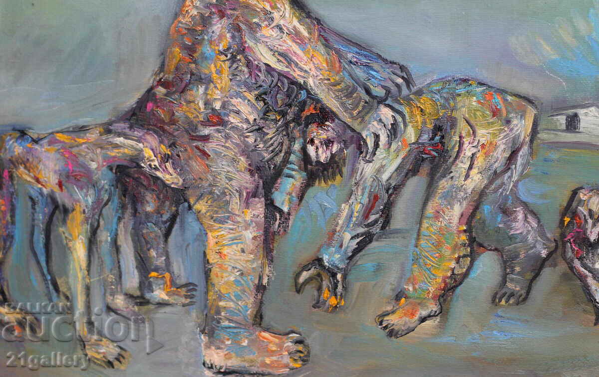 Contemporary painting abstract portrait, oil paints - 5 Contemporary painting abstract portrait, oil paints - 5