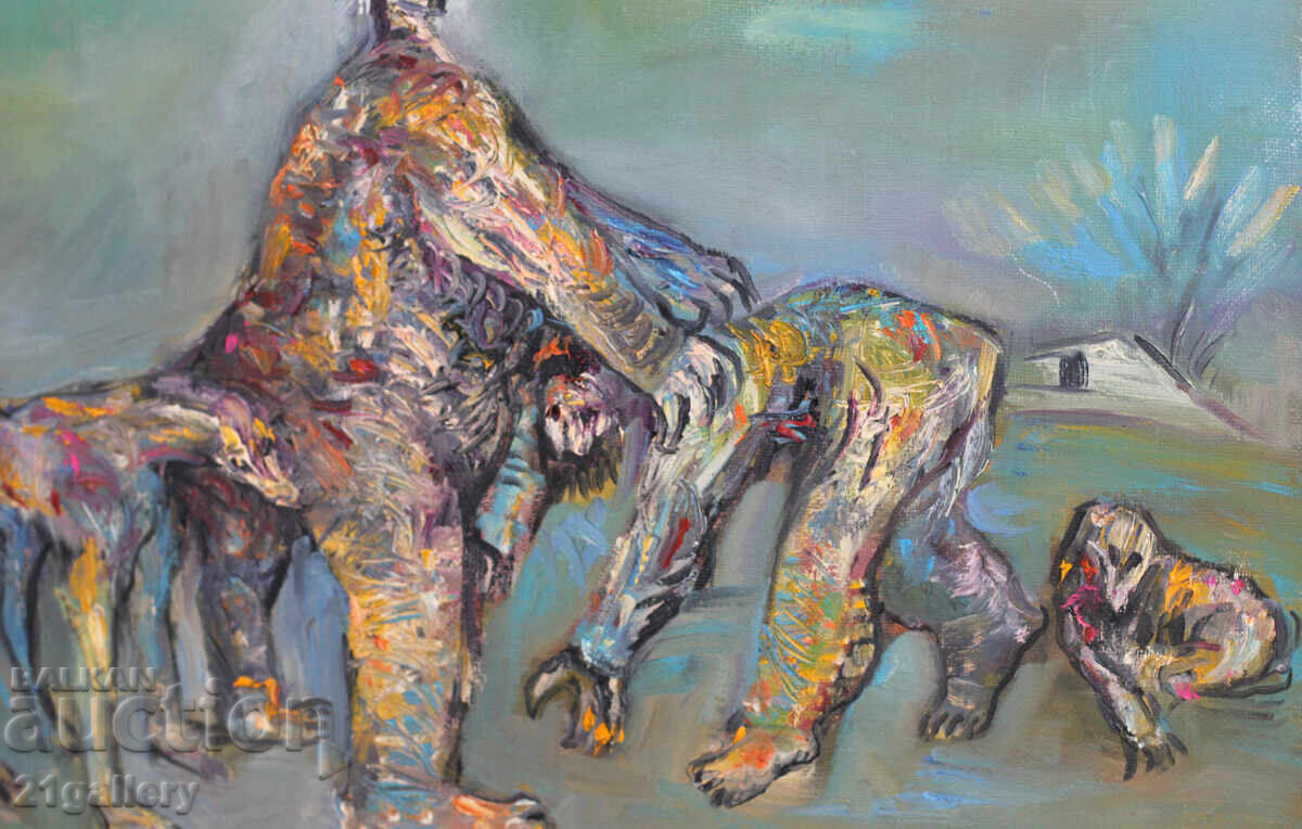 Contemporary painting abstract portrait, oil paints - 6 Contemporary painting abstract portrait, oil paints - 6