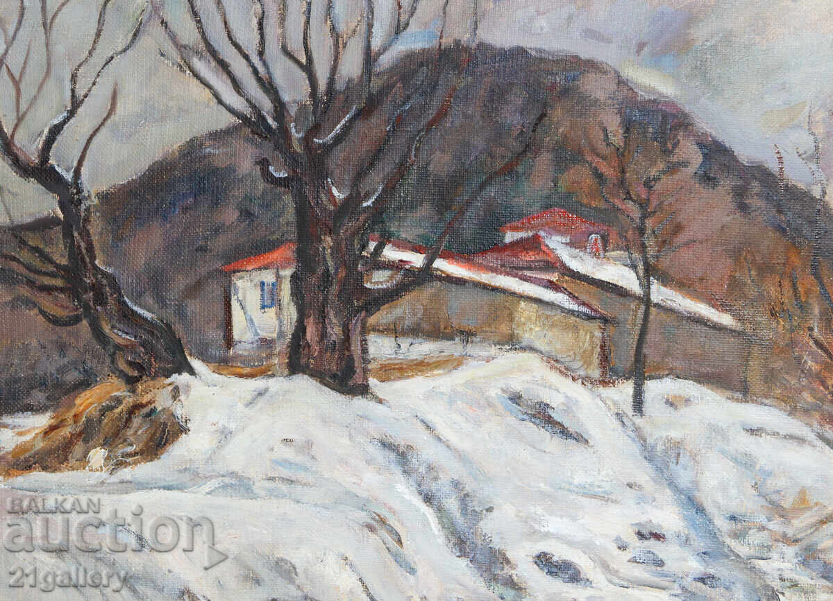 Delivery of Winter landscape, double-sided oil painting Delivery of Winter landscape, double-sided oil painting