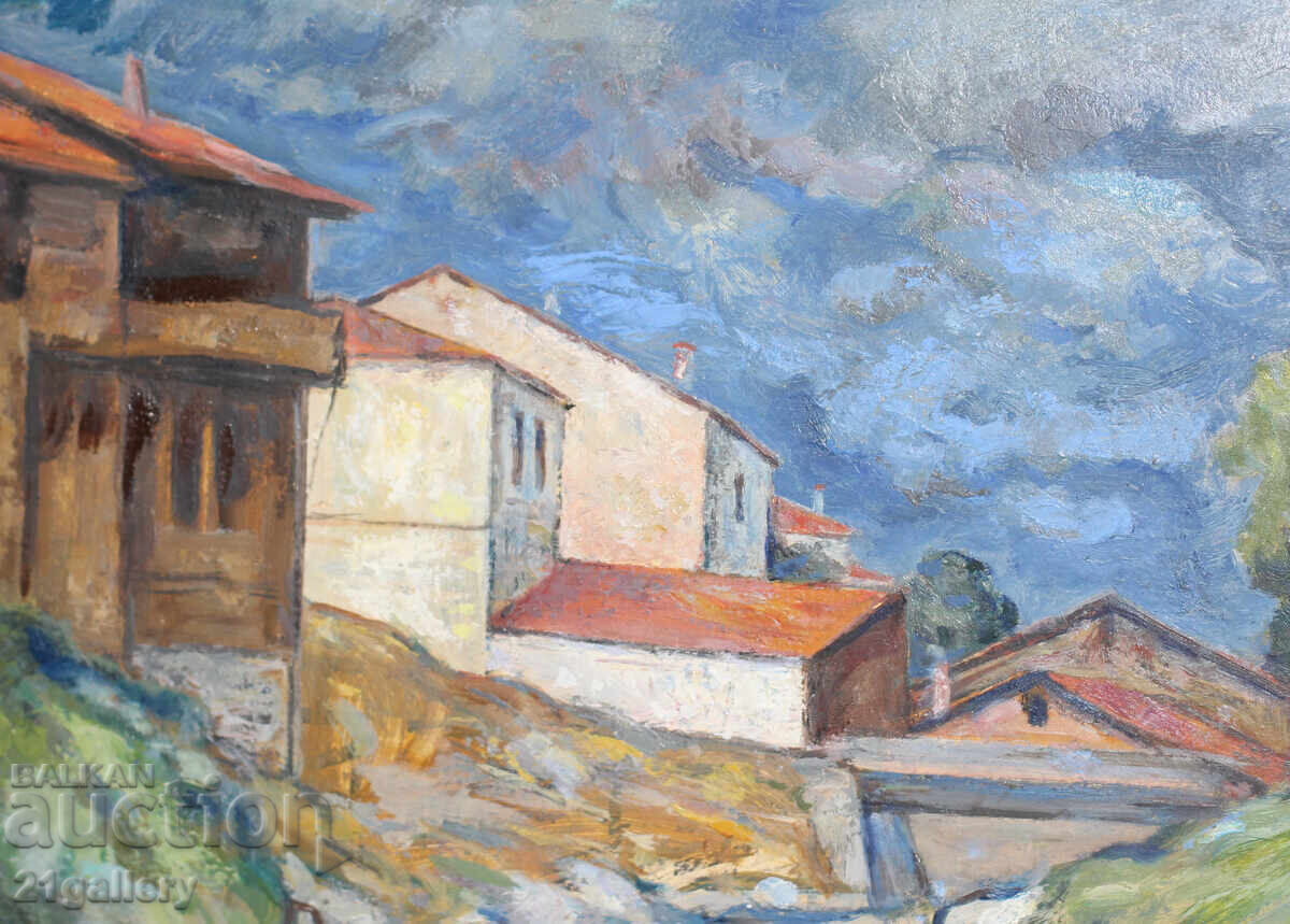 Delivery of Cityscape, oil painting