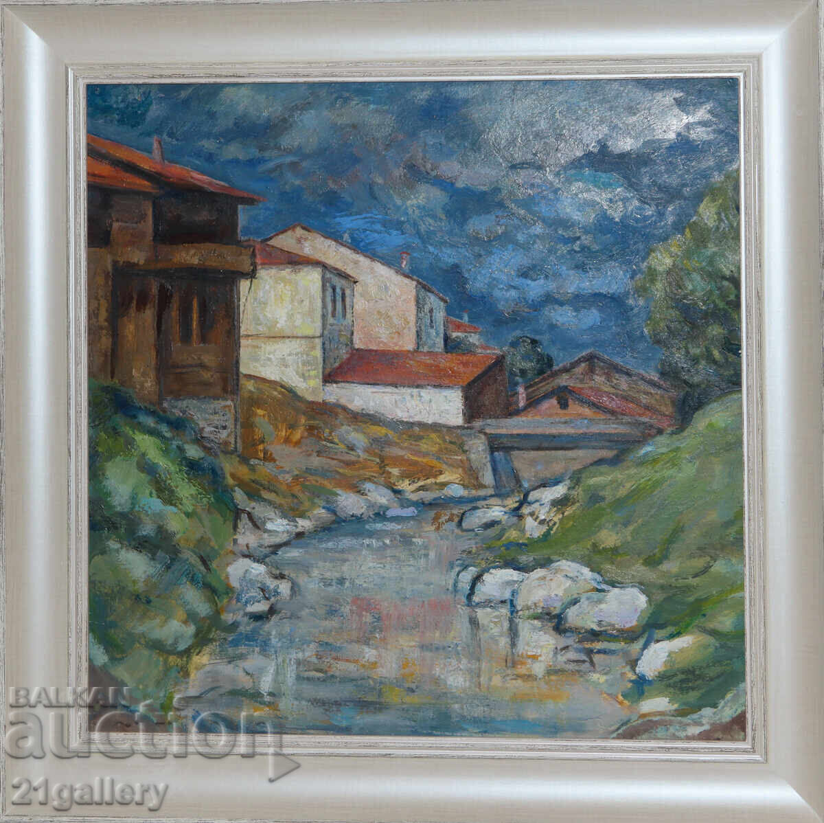 Cityscape, oil painting