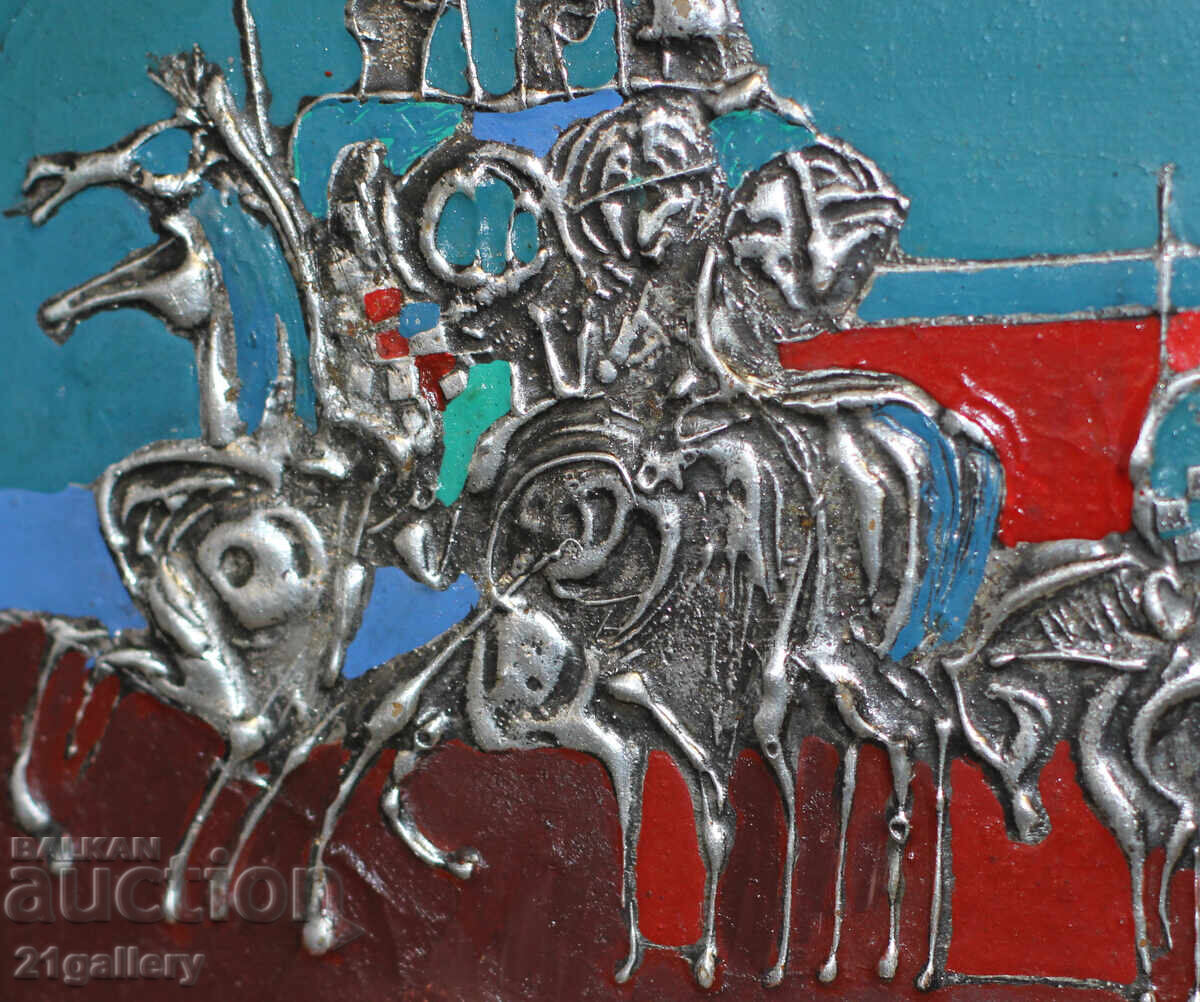 Delivery of Dimitar Bogdanov (1961-) Metal Sculpture Riders Delivery of Dimitar Bogdanov (1961-) Metal Sculpture Riders