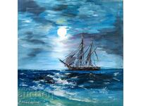 A. Yordanov oil painting - Marinism - Seascape - Ship