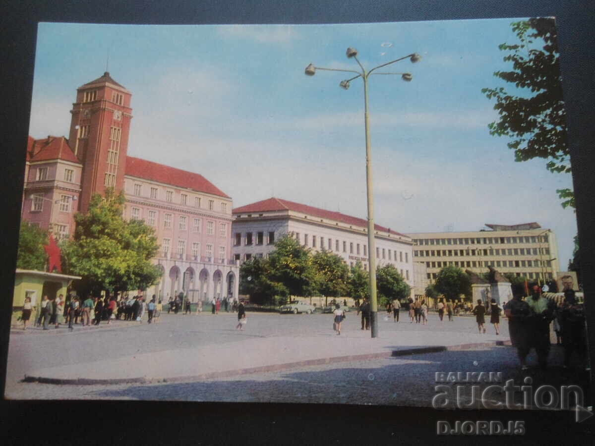 Pleven - the city center, Old postcard Pleven - the city center, Old postcard