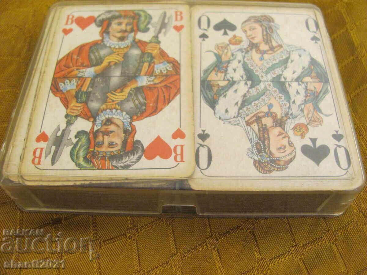 Vintage 2 decks of playing cards (plastic box) with price 40.00 BGN | € 20.45