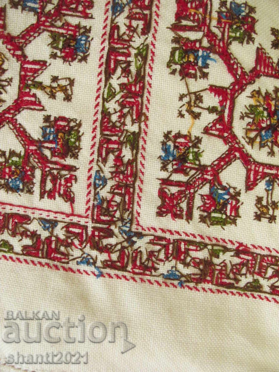 Large hand-sewn Panama tablecloth, cotton threads - 5 Large hand-sewn Panama tablecloth, cotton threads - 5