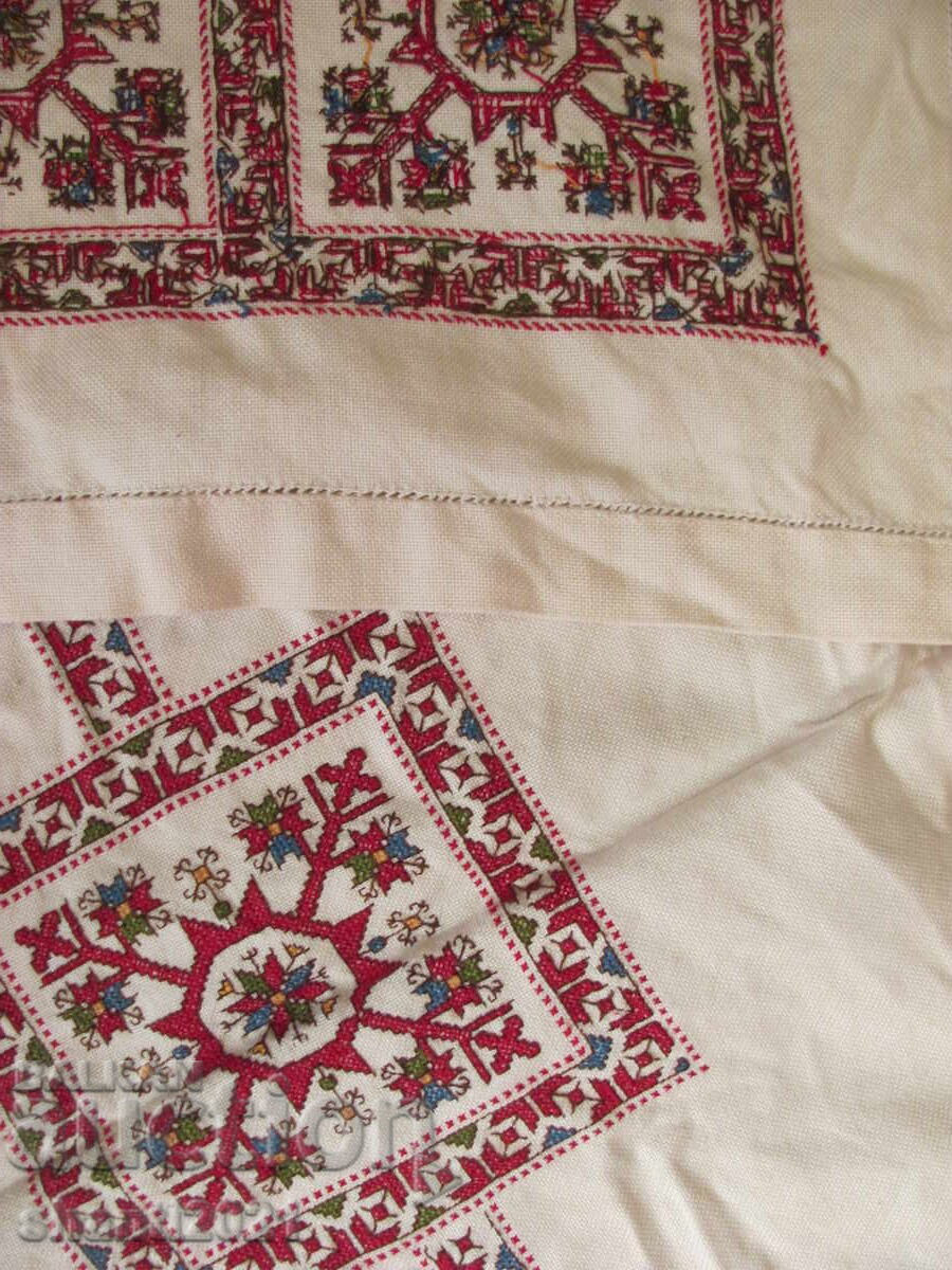 Large hand-sewn Panama tablecloth, cotton threads - 6 Large hand-sewn Panama tablecloth, cotton threads - 6