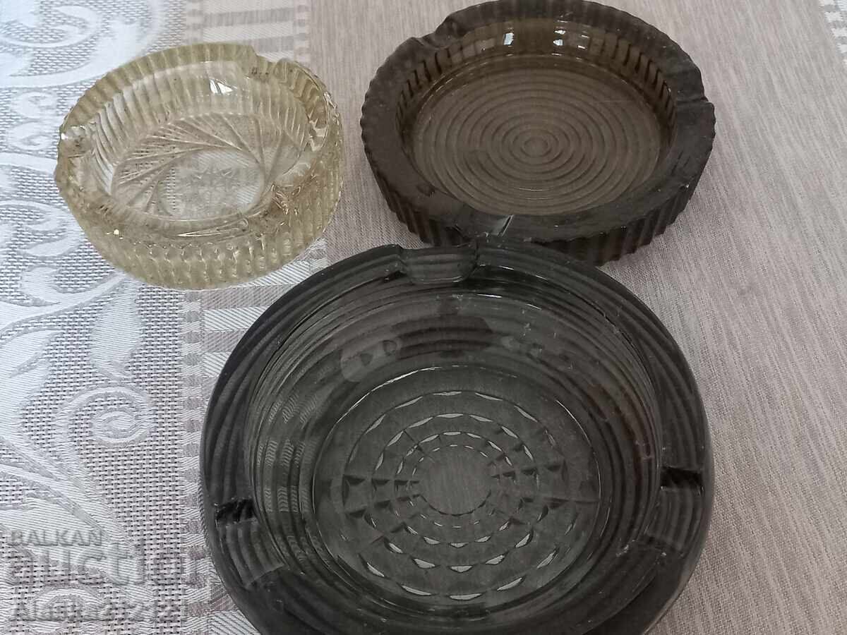 Old lead crystal ashtrays Old lead crystal ashtrays