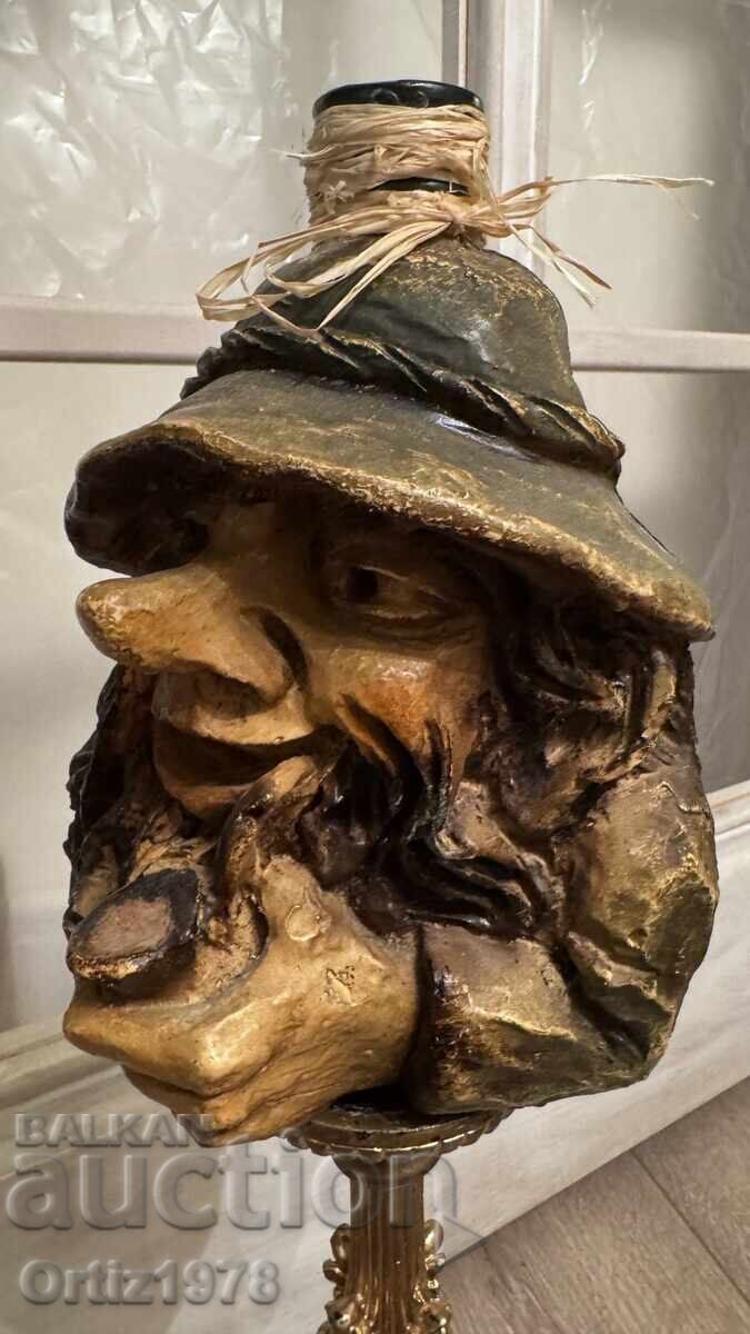 Licitație Sticlă masivă, elf, pitic – vintage, 682g Licitație Sticlă masivă, elf, pitic – vintage, 682g