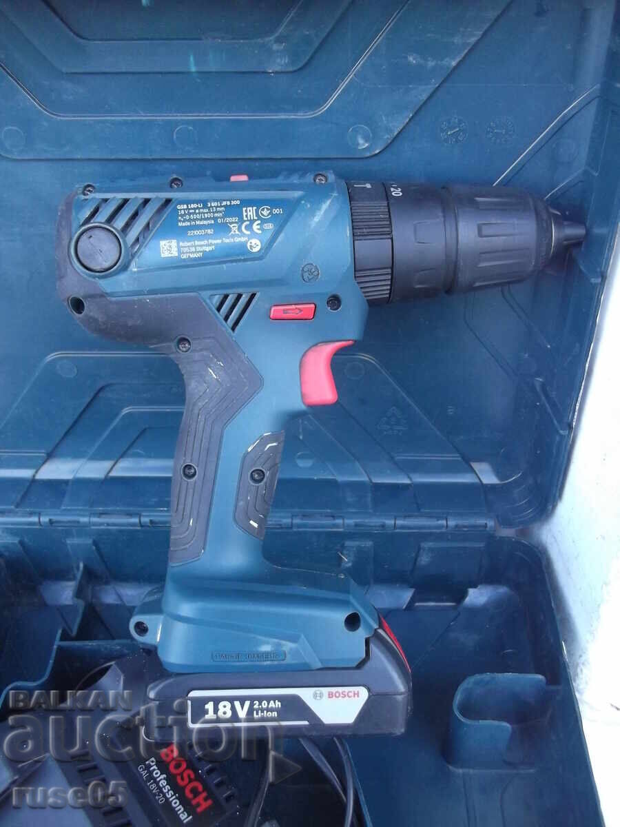 Delivery of Drill "BOSCH - Professional - GSB 180-Li" cordless Delivery of Drill "BOSCH - Professional - GSB 180-Li" cordless