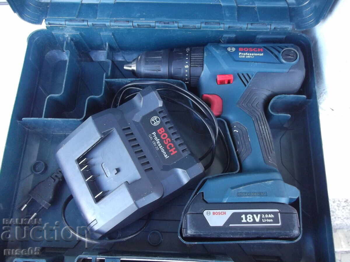 Drill "BOSCH - Professional - GSB 180-Li" cordless Drill "BOSCH - Professional - GSB 180-Li" cordless
