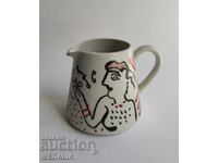 Dimitar Kazakov - Nero - hand-painted porcelain jug