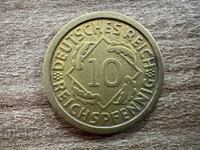 Germany - 10 Reichspfennig (1925) - F