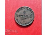 Germany-Mecklenburg-Schwerin-5 pfennig 1872 In-Hanover-rare