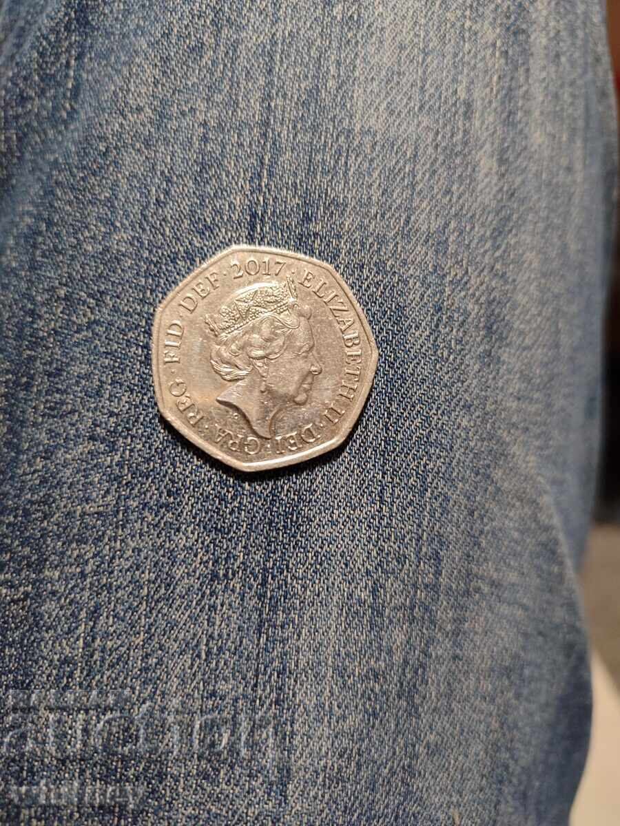 50 pence 2017. Mintage 1.8 million! with price 4.99 BGN | € 2.55 50 pence 2017. Mintage 1.8 million! with price 4.99 BGN | € 2.55