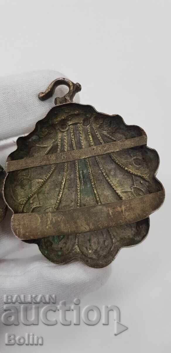 Beautiful forged Renaissance buckle, buckles with mercury gilding - 7