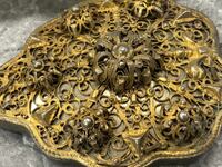 Renaissance half buckle silver filigree gilding