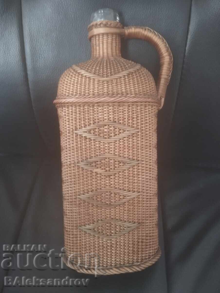 Old wicker bottle - 6