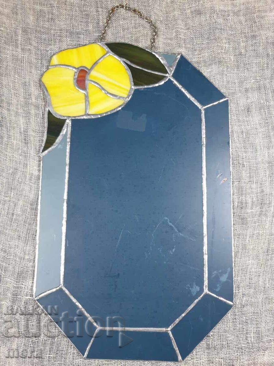 Vintage καθρέφτης με τεχνολογία Tiffany - 5