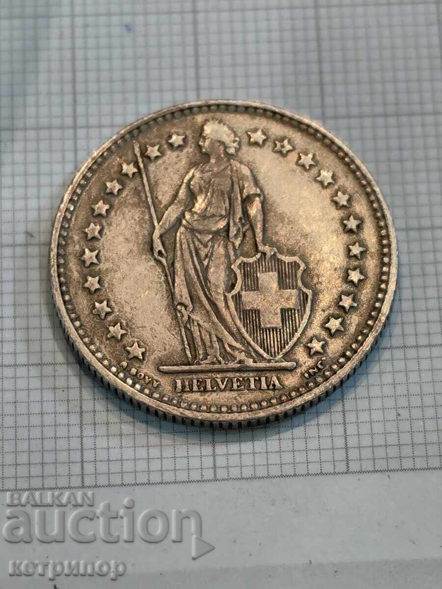 2 franci Elveția 1939 argint cu preț € 23.52 | 46.00 BGN