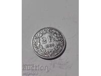 2 francs Switzerland 1909 silver