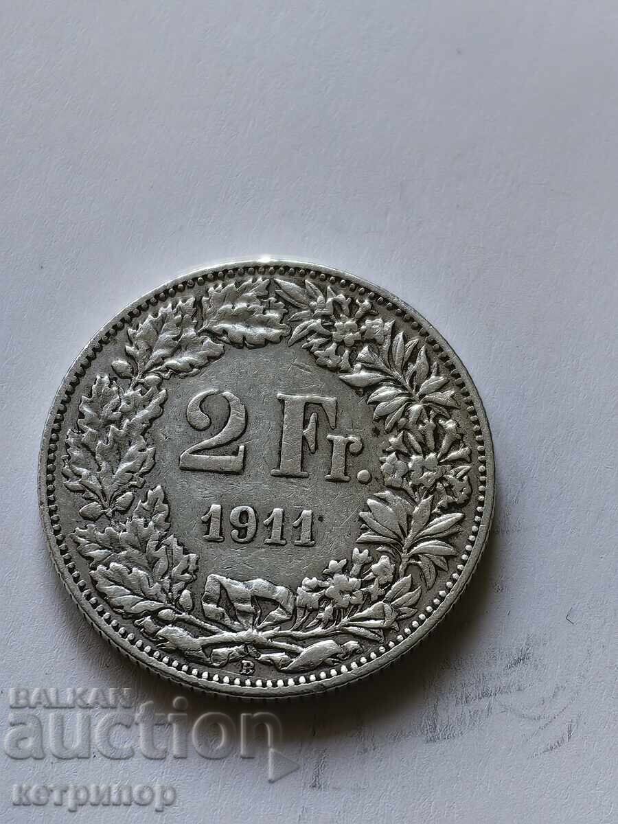 2 francs Switzerland 1911 silver 2 francs Switzerland 1911 silver