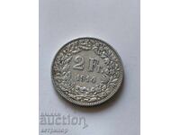 2 francs Switzerland 1914 silver