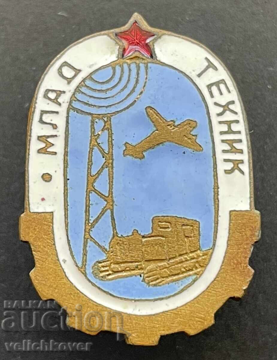 40351 Bulgaria sign Young Technician enamel screw 50s 40351 Bulgaria sign Young Technician enamel screw 50s