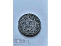 1 franc Switzerland 1875 silver