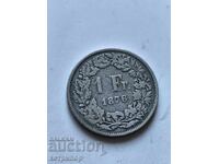 1 franc Switzerland 1876 silver