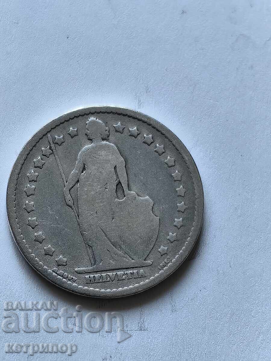 1 franc Elveția argint 1877 cu preț € 21.00 | 41.07 BGN 1 franc Elveția argint 1877 cu preț € 21.00 | 41.07 BGN