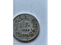 1 franc Switzerland 1880 silver