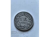 1 franc Switzerland 1886 silver