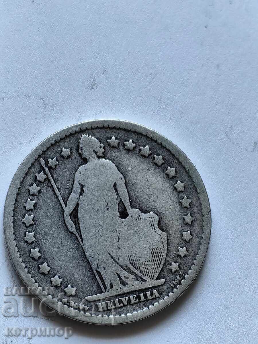 1 franc Switzerland 1887 silver with price 21.00 BGN | € 10.74 1 franc Switzerland 1887 silver with price 21.00 BGN | € 10.74