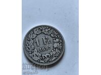 1 franc Elveția 1887 argint