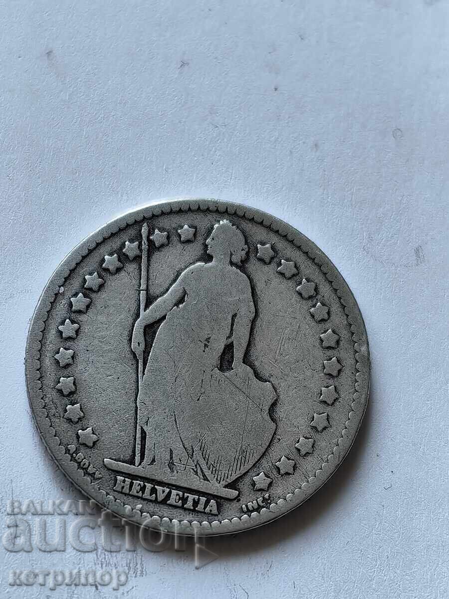 1 φράγκο Ελβετία ασήμι 1894 με τιμή € 21.00 | 41.07 BGN