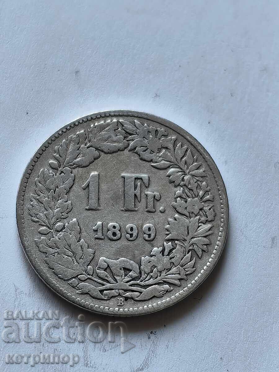 1 franc Elveția argint 1899