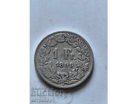 1 franc Switzerland 1899 silver