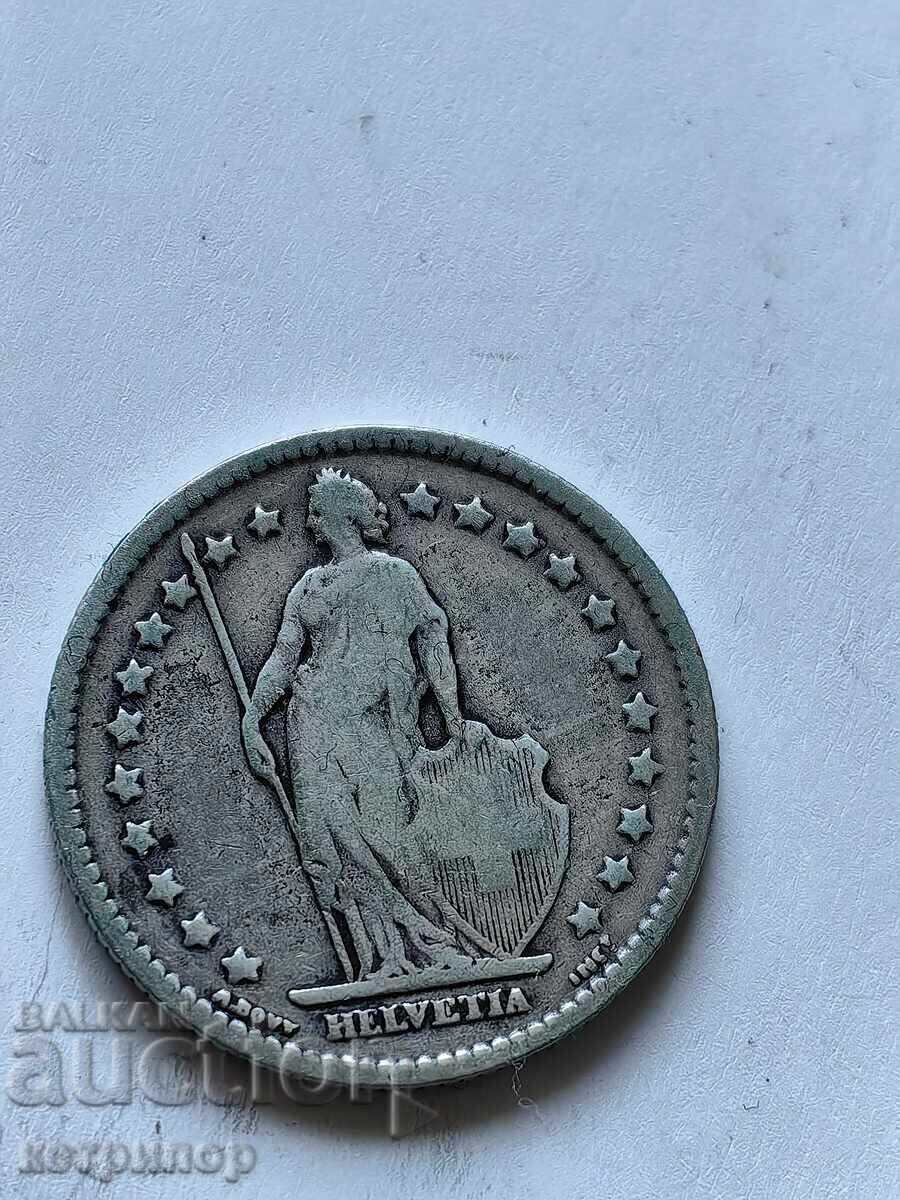 1 franc Switzerland 1900 silver with price 19.00 BGN | € 9.71 1 franc Switzerland 1900 silver with price 19.00 BGN | € 9.71