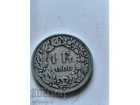 1 franc Switzerland 1900 silver