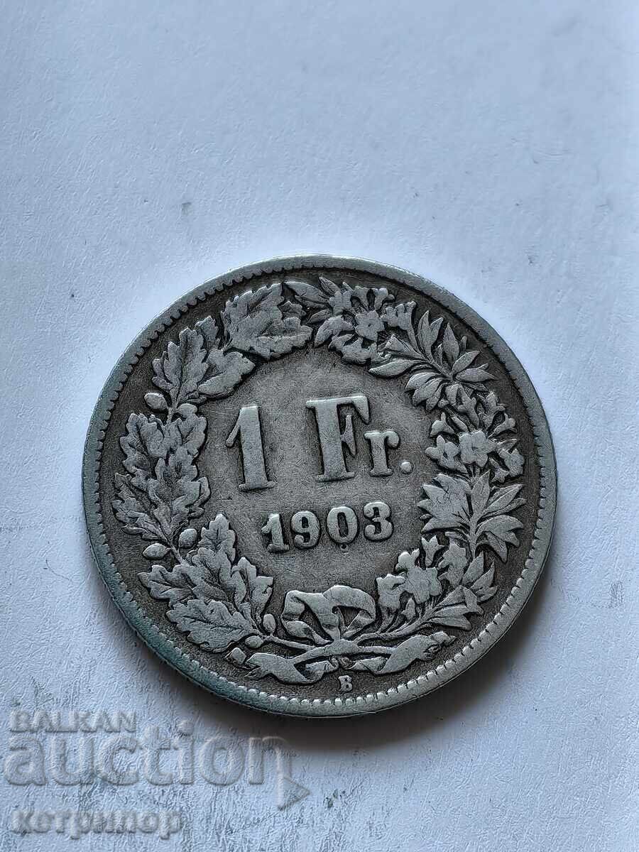 1 franc Switzerland 1903 silver 1 franc Switzerland 1903 silver