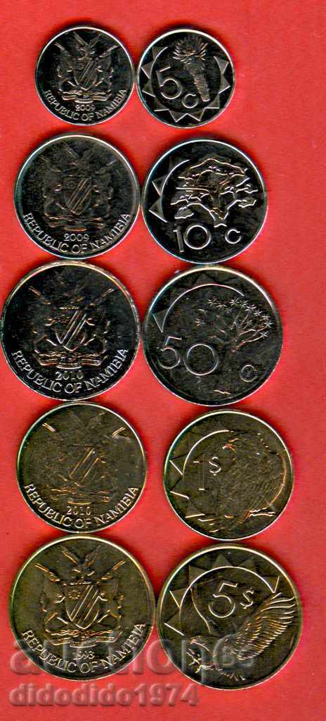 NAMIBIA NAMIBIA 5 10 50 cent 1 5 $ issue - issue NEW UNC NAMIBIA NAMIBIA 5 10 50 cent 1 5 $ issue - issue NEW UNC